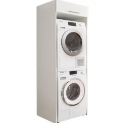 Wäscheschrank Laundreezy | 68 x 68 x 200 cm | Weiß