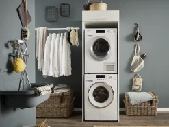 Wäscheschrank Laundreezy | 68 x 68 x 200 cm | Weiß