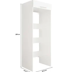 Wäscheschrank Laundreezy | 68 x 68 x 200 cm | Weiß