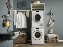 Wäscheschrank Laundreezy | 68 x 68 x 200 cm | Weiß