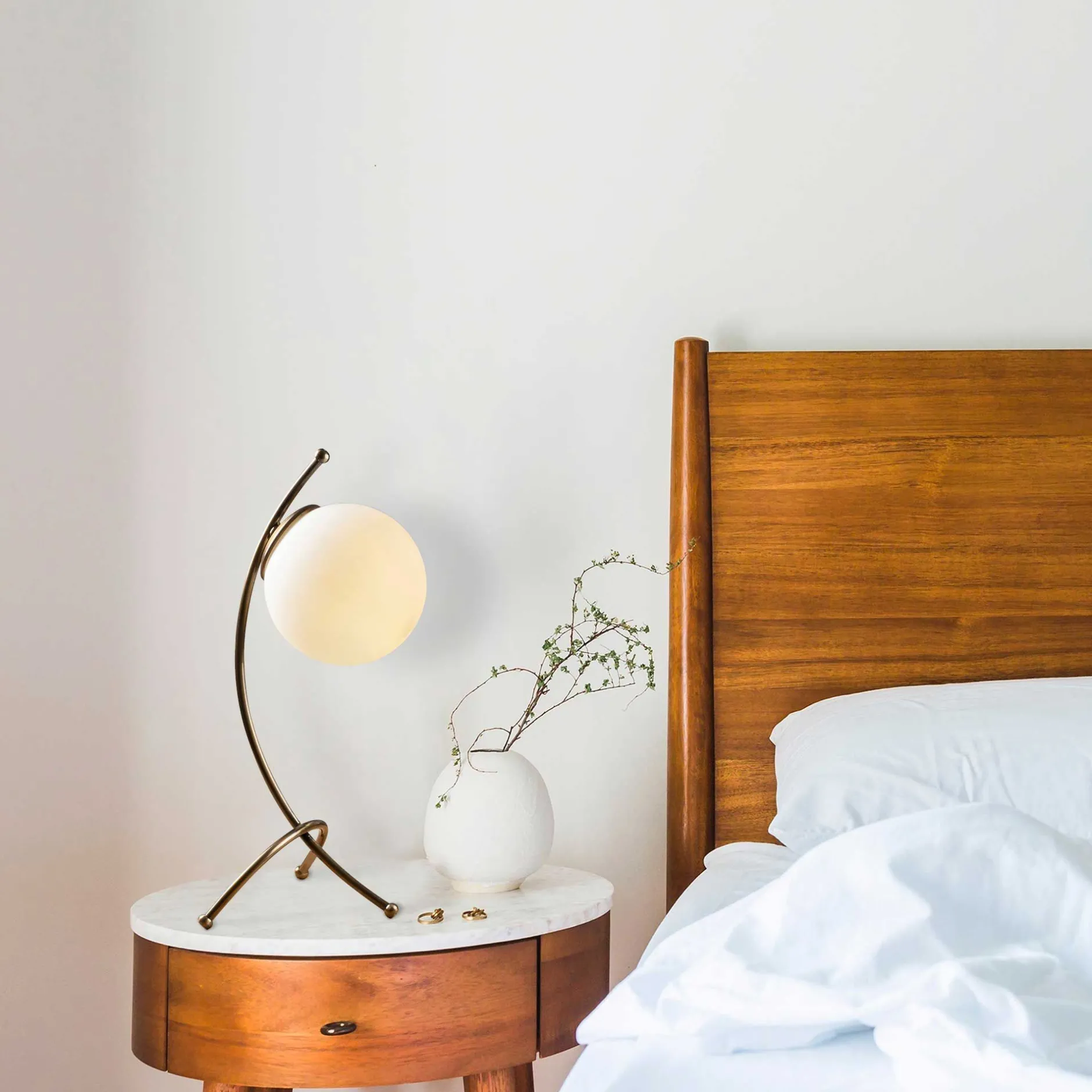 Yay Tischlampe | METALLGEHÄUSE | Vintage, Weiß