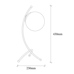 Yay Tischlampe | METALLGEHÄUSE | Schwarz, Weiß