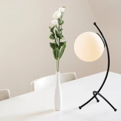 Yay Tischlampe | METALLGEHÄUSE | Schwarz, Weiß