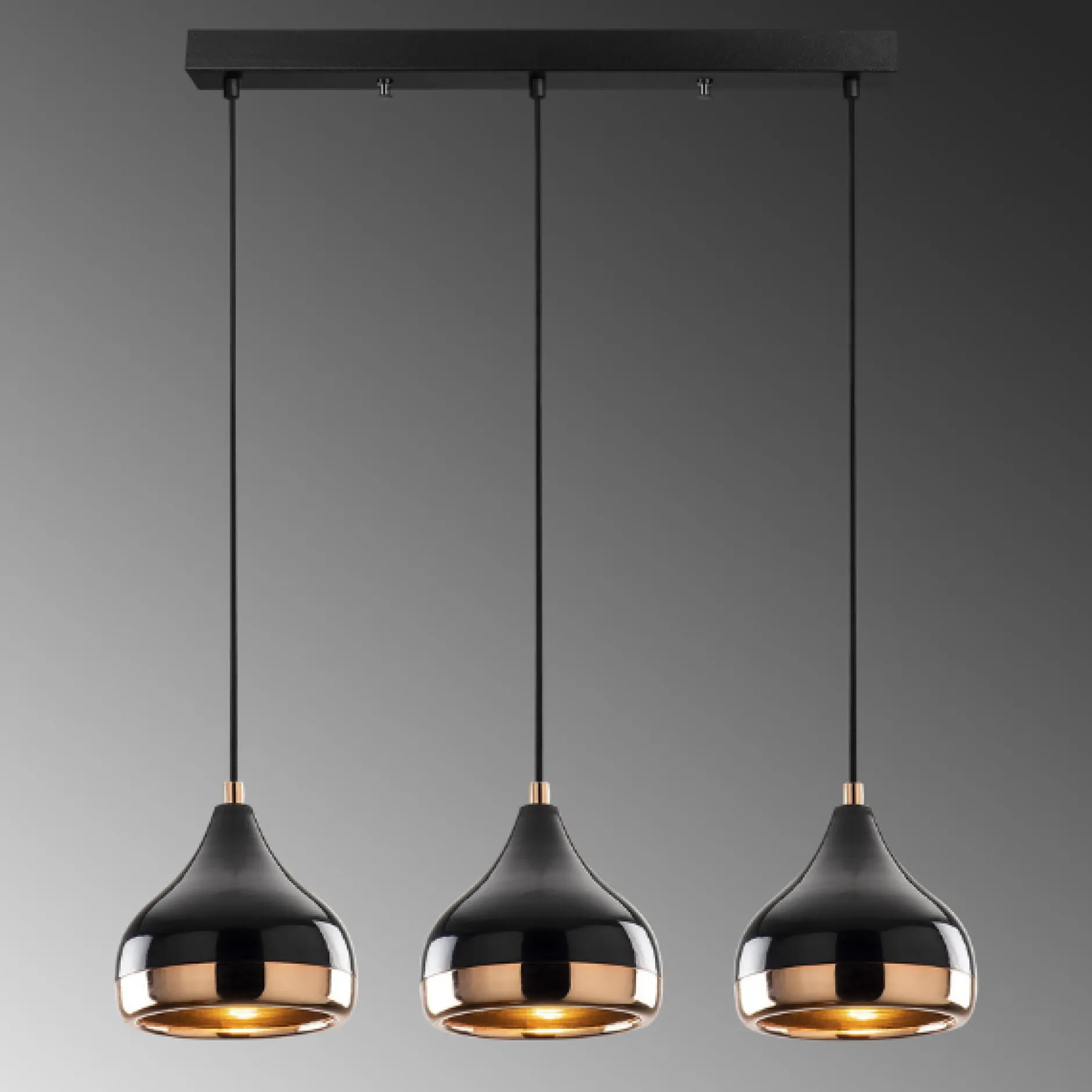 Yıldo Kronleuchter | METALLGEHÄUSE | Schwarz, Kupfer