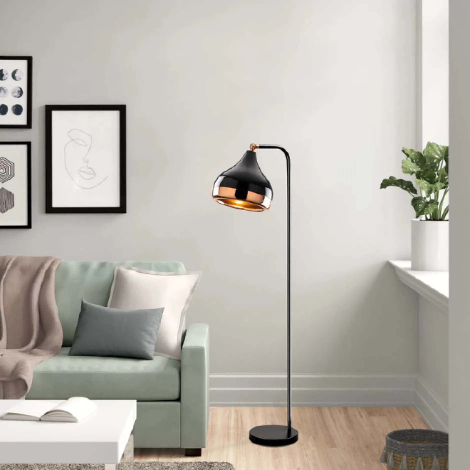Yıldo Stehlampe | METALLGEHÄUSE | Schwarz, Kupfer