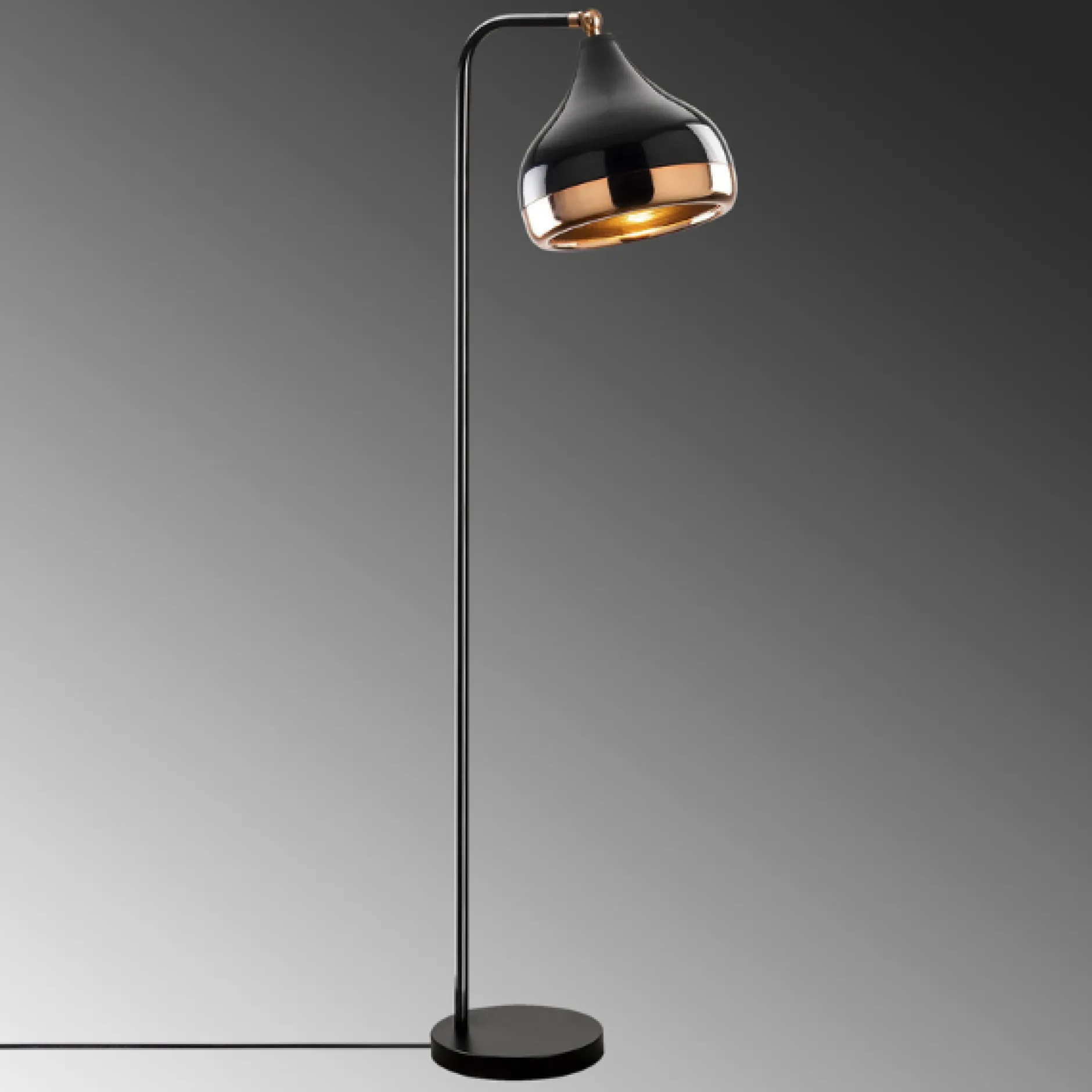 Yıldo Stehlampe | METALLGEHÄUSE | Schwarz, Kupfer