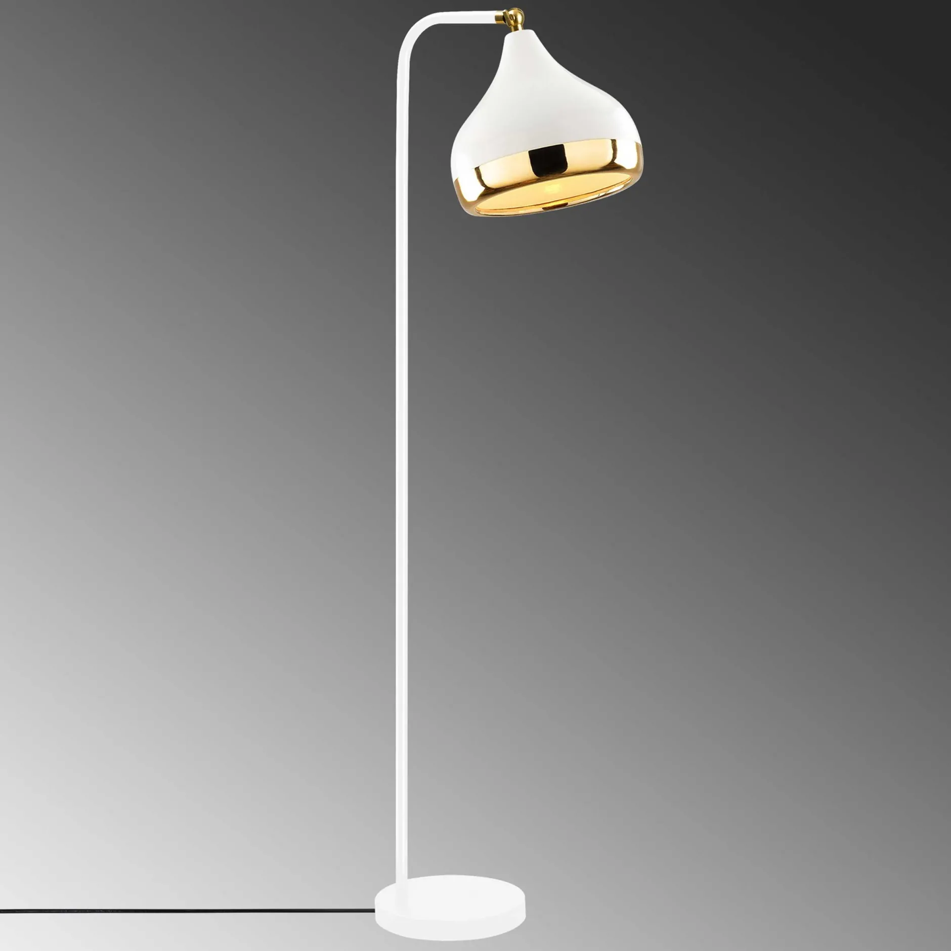 Yıldo Stehleuchte | METALLGEHÄUSE | Weiß, Gold