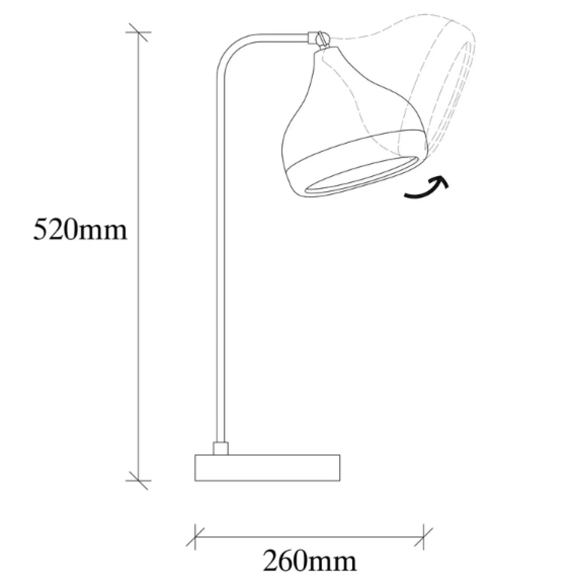 Yıldo Tischlampe | METALLGEHÄUSE | Schwarz, Kupfer