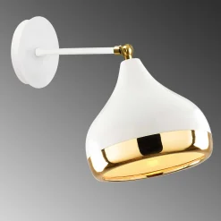 Yıldo Wandleuchte | METALLGEHÄUSE | Weiß, Gold