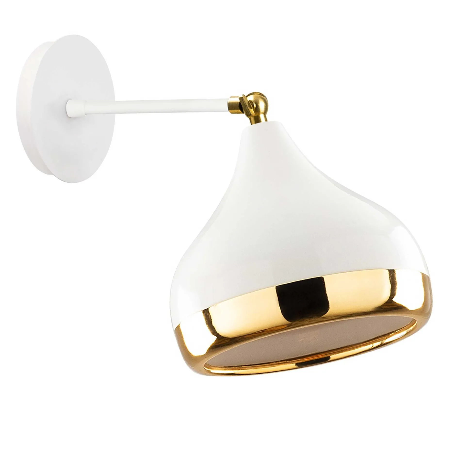Yıldo Wandleuchte | METALLGEHÄUSE | Weiß, Gold