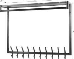 Zeitgenössische Garderobe mit 20 Haken und Hutablage