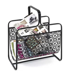 Zeitschriftenständer | 37 x 22 x 45 cm | Schwarz