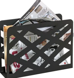 Zeitungsständer | 35 x 10 x 26 cm | Schwarz