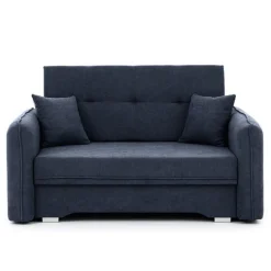 Zweisitziges Sofa mit Schlaffunktion Laina | 155 x 105 x 75 cm | Dunkelblau
