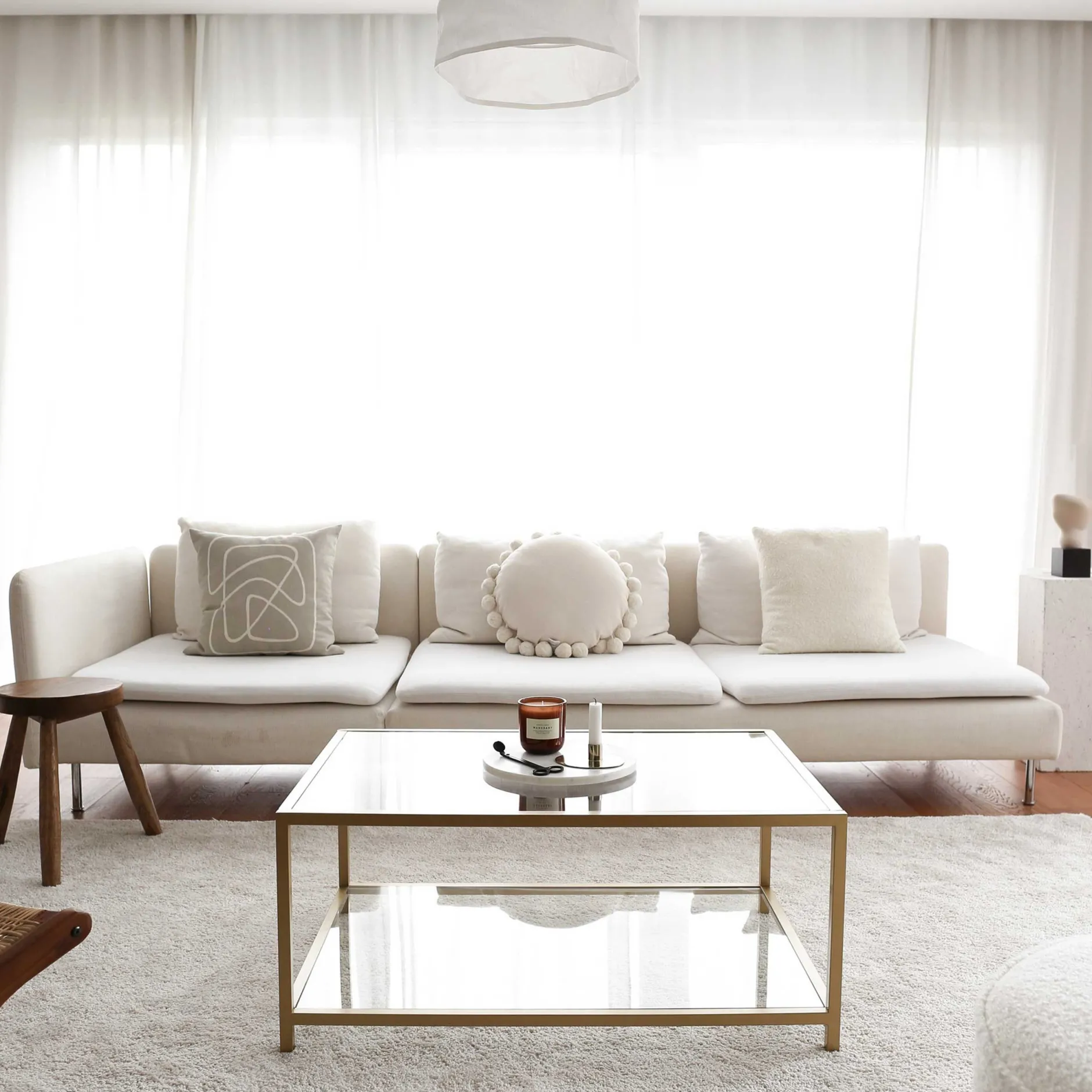 Zweite Chance Astro Couchtisch | METALLRAHMEN | Gold