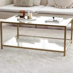 Zweite Chance Astro Couchtisch | METALLRAHMEN | Gold