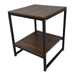 Zweite Chance Nik Beistelltisch - 40x40x50cm - schwarz/Walnuss